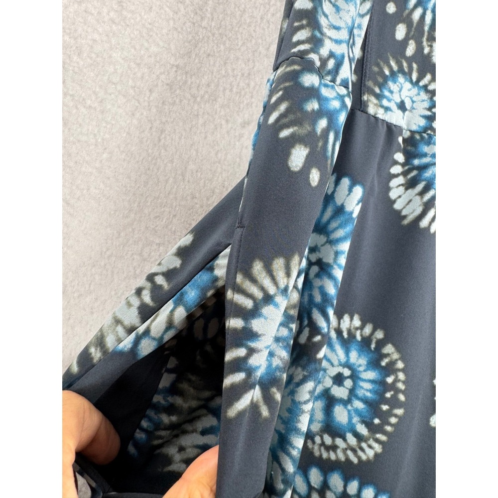 Toad&Co Navy Maxi Dress with Light Blue Floral Print - Picture 9 of 9